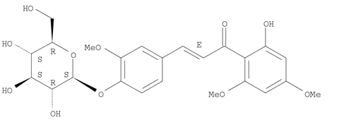 2-Propen-1-one, 3-[4-(β-D-glucopyranosyloxy)-3-methoxyphenyl]-1-(2-hydroxy-4,6-dimethoxyphenyl)-, (E)- (9CI)